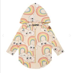 DEAR SOPHIE organic cotton hoodie - Girls size 3-4 - Rainbow light
